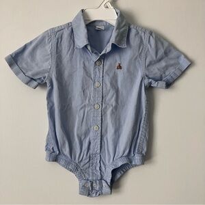 Baby GAP Oxford Short Sleeve Shirt One Piece Button - Front 18 - 24 m